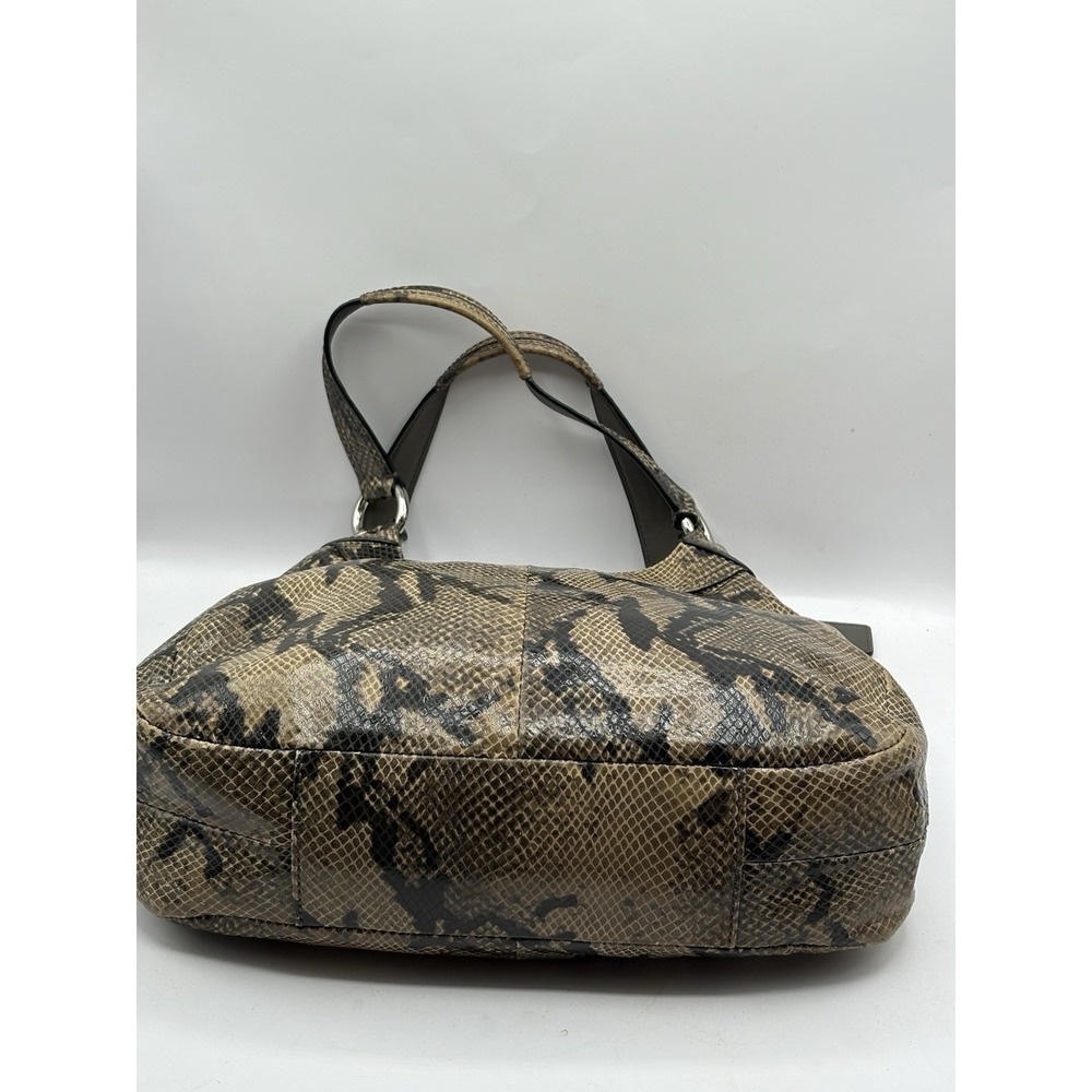 Coach Soho Lynn Faux Python Embossed 3 Compartment Snakeskin Hobo Purse Handbag - Picture 11 of 16
